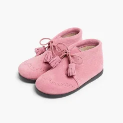 Botas<Pisamonas Bota Serraje Picado Y Borlas