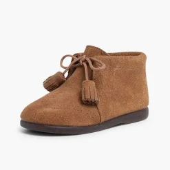Botas<Pisamonas Bota Serraje Picado Y Borlas
