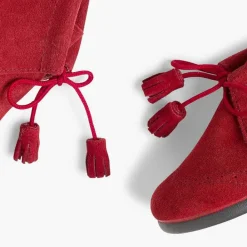 Botas<Pisamonas Bota Serraje Picado Y Borlas