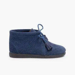 Botas<Pisamonas Bota Serraje Picado Y Borlas