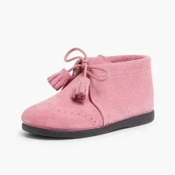 Botas<Pisamonas Bota Serraje Picado Y Borlas