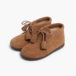 Botas<Pisamonas Bota Serraje Picado Y Borlas