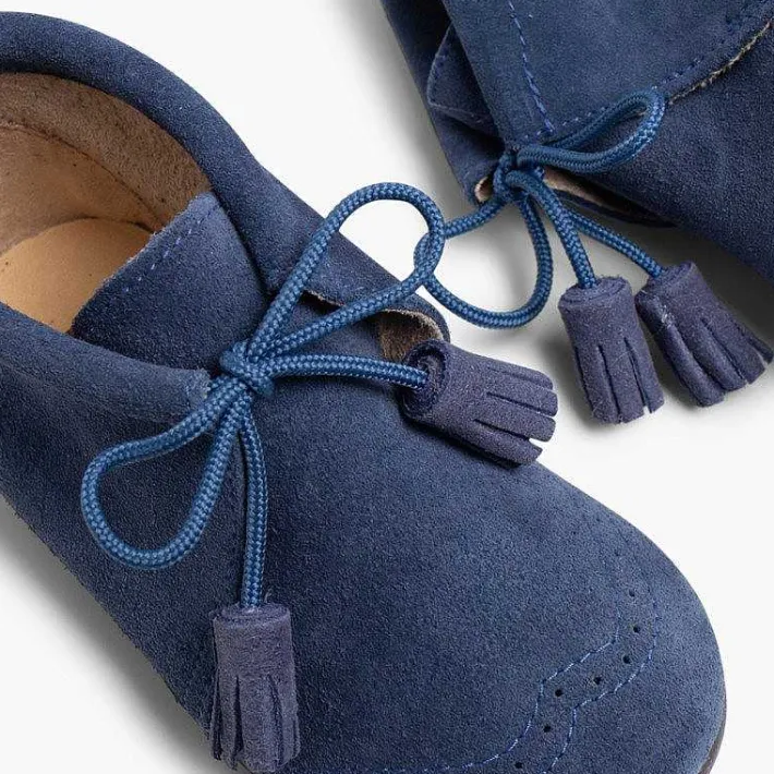 Botas<Pisamonas Bota Serraje Picado Y Borlas