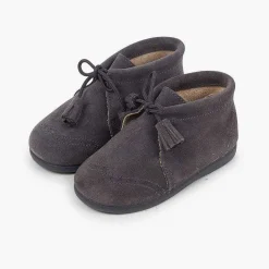Botas<Pisamonas Bota Serraje Picado Y Borlas