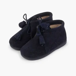 Botas<Pisamonas Bota Serraje Picado Y Borlas