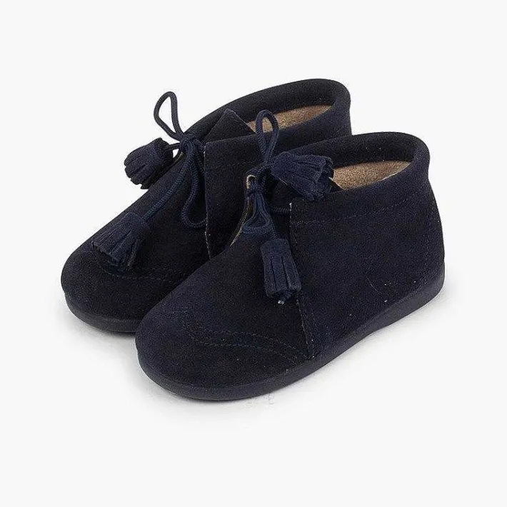 Botas<Pisamonas Bota Serraje Picado Y Borlas