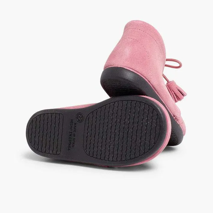 Botas<Pisamonas Bota Serraje Picado Y Borlas