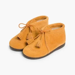 Botas<Pisamonas Bota Serraje Picado Y Borlas
