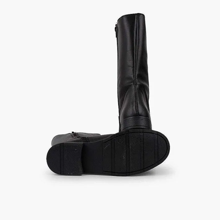Botas<Pisamonas Botas Altas Piel Niña Y Mujer Cana Ancha