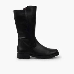 Botas<Pisamonas Botas Altas Piel Niña Y Mujer Cana Ancha