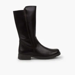 Botas<Pisamonas Botas Altas Piel Niña Y Mujer Cana Ancha