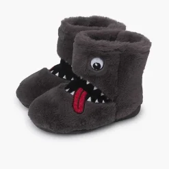 Zapatillas Casa<Pisamonas Botas Casa Invierno Dibujo Monstruo Color Gris