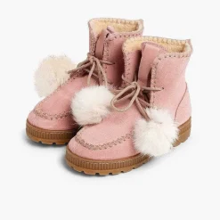 Botas<Pisamonas Botas Con Pompones Serraje Niña
