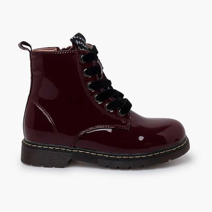 Botas<Pisamonas Botas Cordones Terciopelo Tipo Charol Garvalin