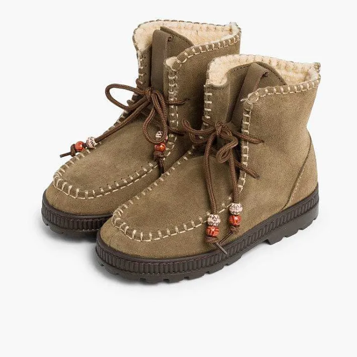 Botas<Pisamonas Botas De Serraje Con Adornos Y Forro Invierno