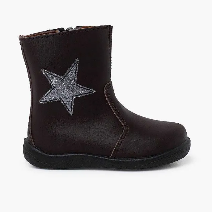 Botas<Pisamonas Botas Niña Estrella Piel Lavable