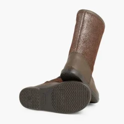 Botas<Pisamonas Botas Niña Piel Y Serraje Brillos