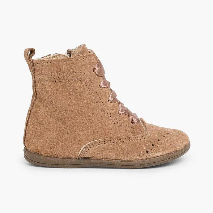 Botas<Pisamonas Botas Pascualas Con Cremallera Y Lazo Raso
