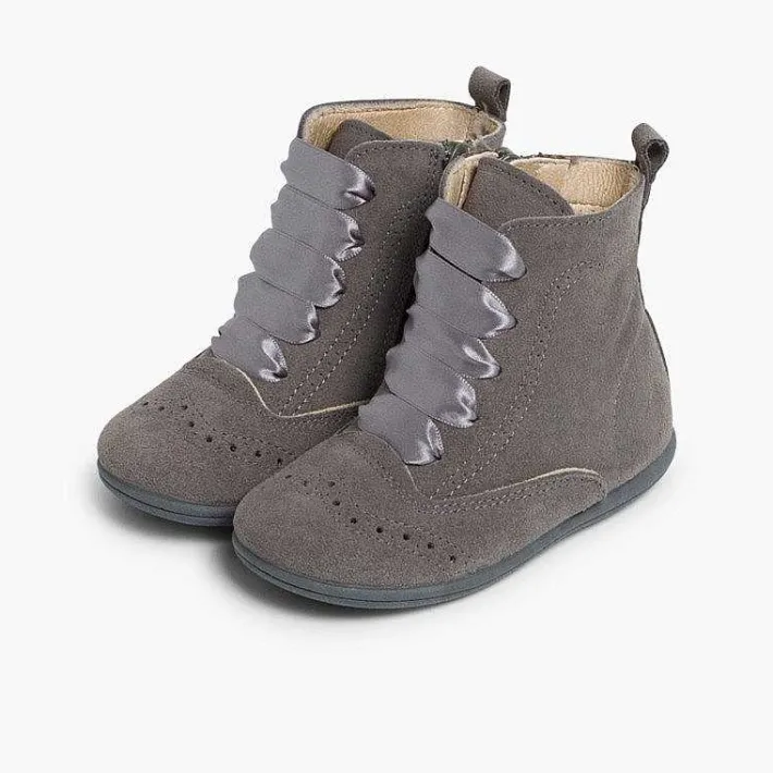 Botas<Pisamonas Botas Pascualas Con Cremallera Y Lazo Raso