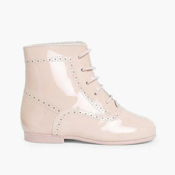 Botas<Pisamonas Botas Pascualas Para Niñas Charol