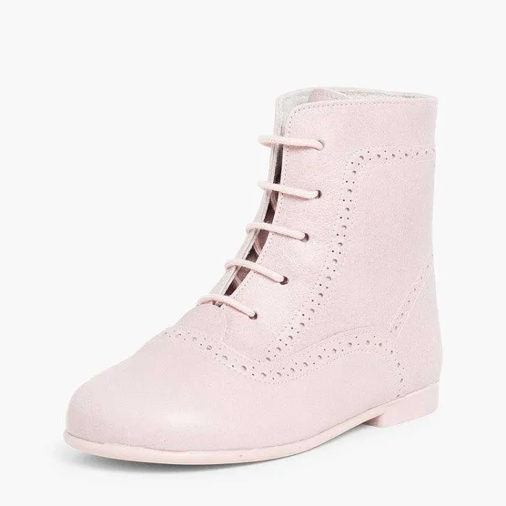 Botas<Pisamonas Botas Pascualas Para Niñas Piel