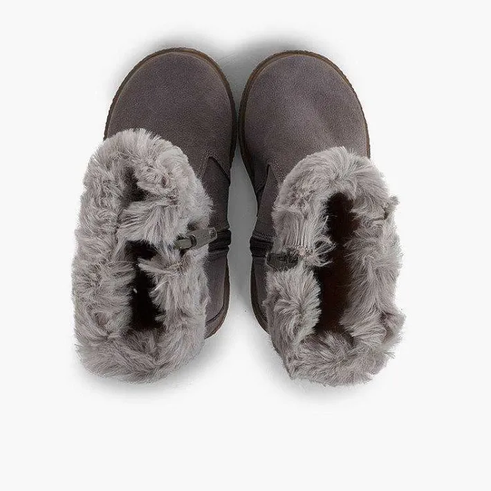 Botas<Pisamonas Botas Pelo Media Cana Con Cremallera
