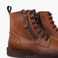 Botas<Pisamonas Botas Piel Y Tachuelas Con Doble Cremallera