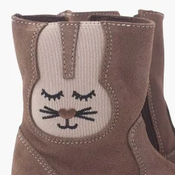 Botas<Pisamonas Botas Serraje Elastico Conejo Color Topo