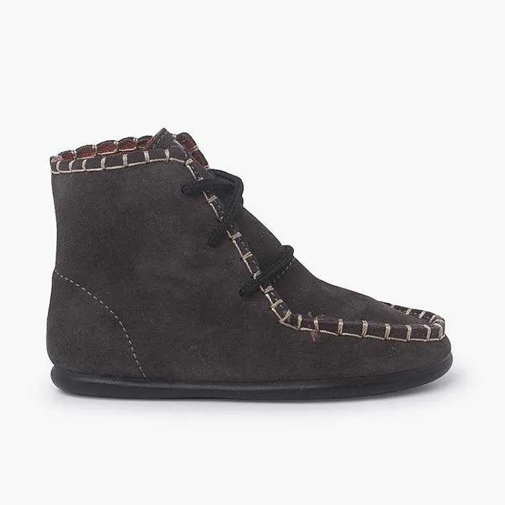 Botas<Pisamonas Botas Tipo Mohicanas Serraje Niños