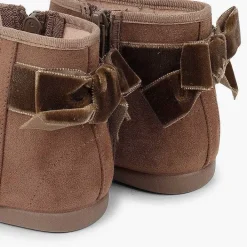 Botas<Pisamonas Botines Con Lazo Terciopelo Y Cremallera
