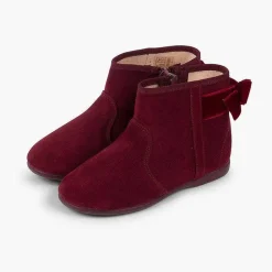 Botas<Pisamonas Botines Con Lazo Terciopelo Y Cremallera
