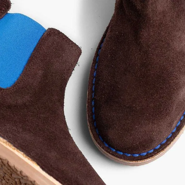 Botas<Pisamonas Botines De Serraje Chelsea Niños & Mujer Con Elastico De Colores