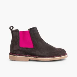 Botas<Pisamonas Botines De Serraje Chelsea Niños & Mujer Con Elastico De Colores