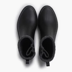Botas De Agua<Pisamonas Botines Goma Y Lana Jaspeada Track Color Negro-Gris