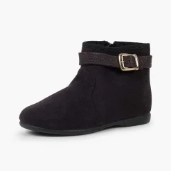 Botas<Pisamonas Botines Niña Hebilla Con Cremallera