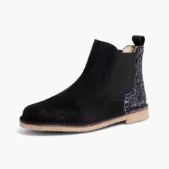Botas<Pisamonas Botines Niña Serraje Con Talonera Glitter