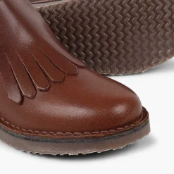 Botas<Pisamonas Botines Piel Niña Lengueta Flecos