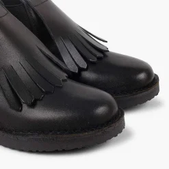 Botas<Pisamonas Botines Piel Niña Lengueta Flecos