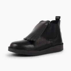 Botas<Pisamonas Botines Piel Niña Lengueta Flecos