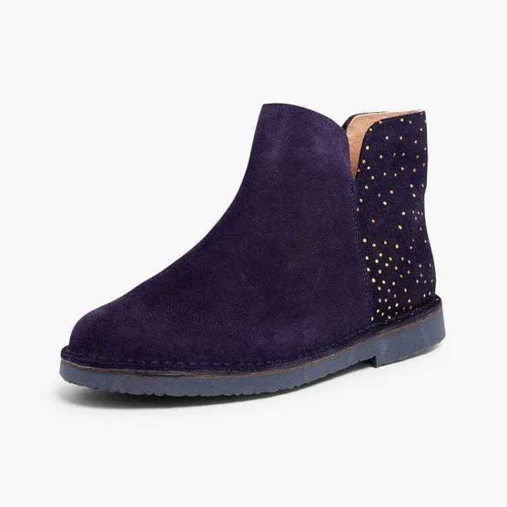Botas<Pisamonas Botines Planos Con Topitos Brillantes