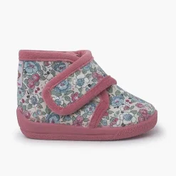 Zapatillas Casa<Pisamonas Botita Casa Flores Liberty Cierre Adherente Color Rosa