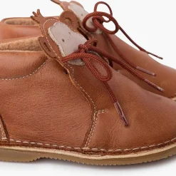 Botas<Pisamonas Botita Piel Cordones Cara Monito