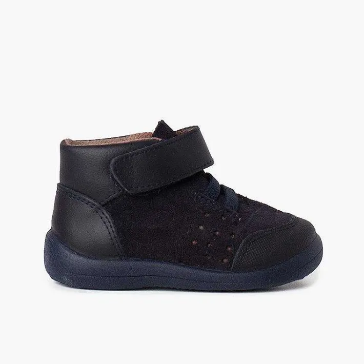 Botas<Pisamonas Botita Puntera Y Talon Reforzados Piel Y Tira Adherente