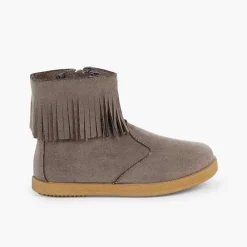 Botas<Pisamonas Botitas Flecos Con Cremallera Primeros Pasos