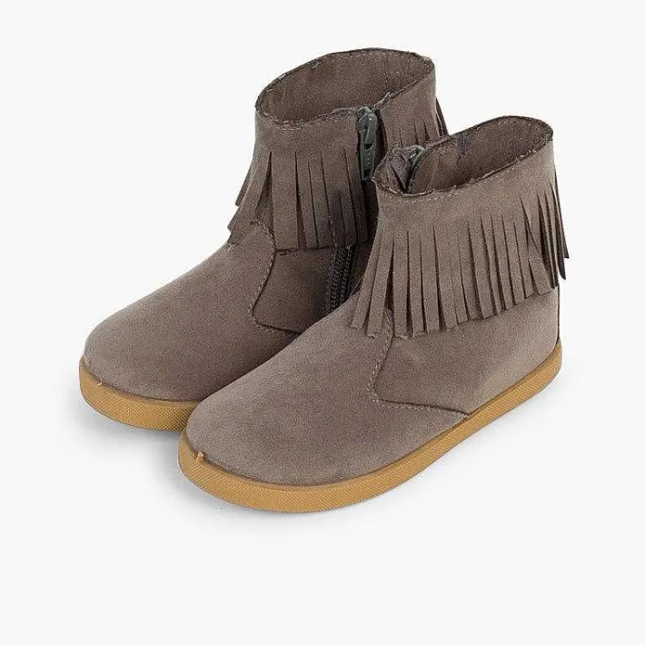Botas<Pisamonas Botitas Flecos Con Cremallera Primeros Pasos