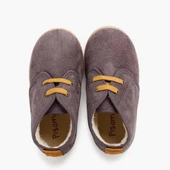 Botas<Pisamonas Botitas Forro Borrego Tira Camel Trasera