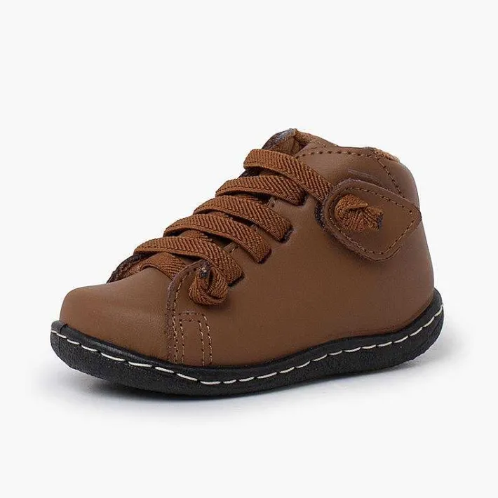 Botas<Pisamonas Botitas Piel Lavable Niños Cordones Elasticos