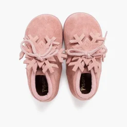 Botas<Pisamonas Botitas Serraje Cordones Adorno Copo