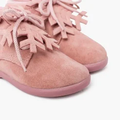 Botas<Pisamonas Botitas Serraje Cordones Adorno Copo