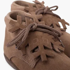 Botas<Pisamonas Botitas Serraje Cordones Adorno Copo